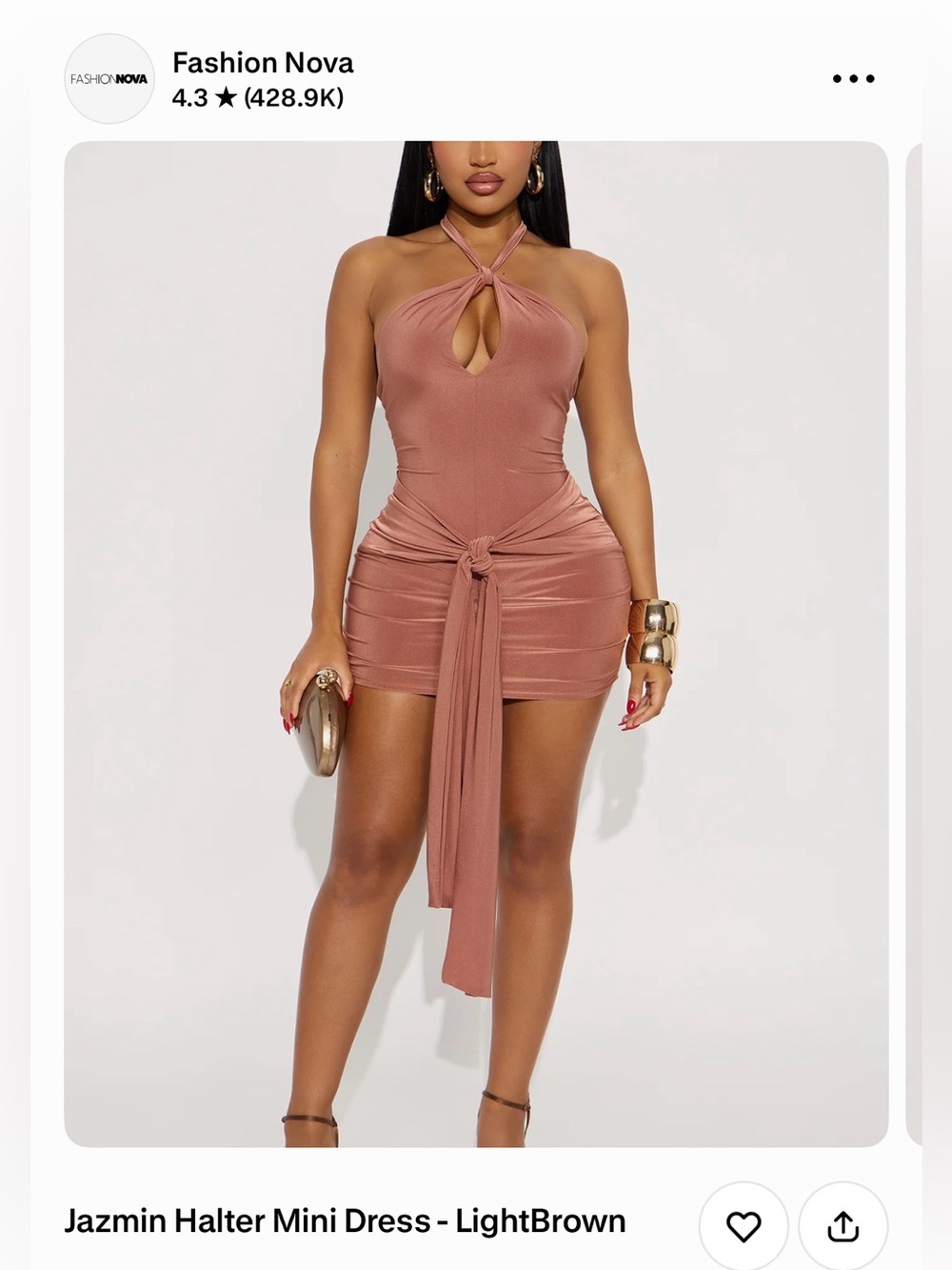 Jazmin halter mini dress